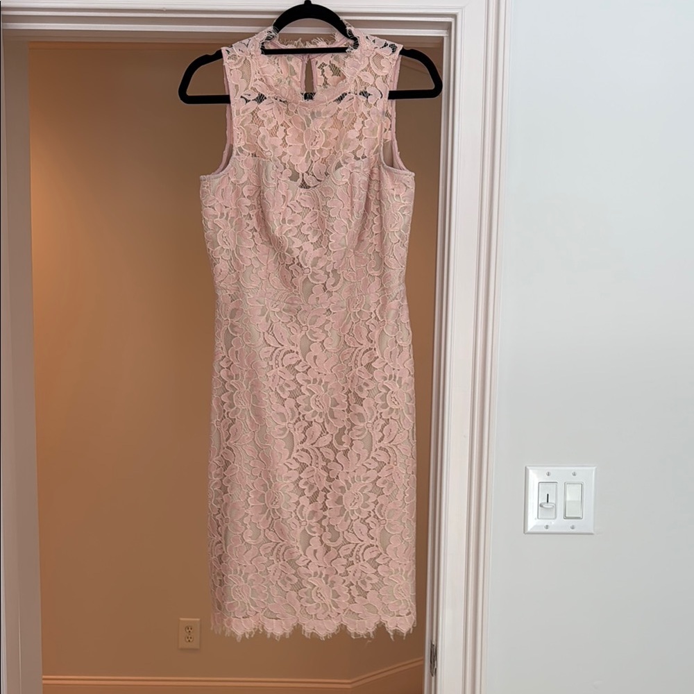 Eliza J Pink Halter Sheath Midi Dress